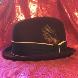New York Hat Co Burgundy Stingy Fedora